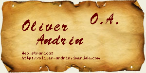 Oliver Andrin vizit kartica